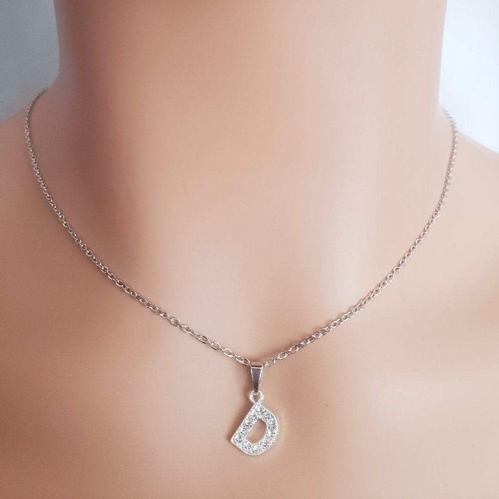 Initial D Silver Necklace